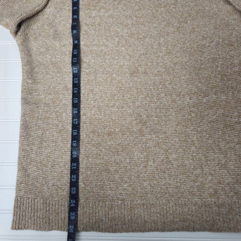 Beige Long Sleeve Knit Crew Neck Sweater Women's Size X-Large - Picture 14 of 15